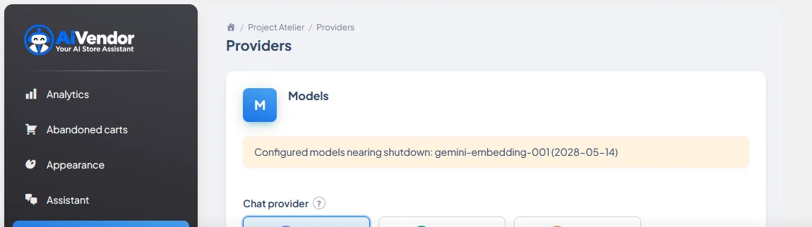 Conectar una clave de OpenAI, Anthropic o Gemini al chatbot WordPress